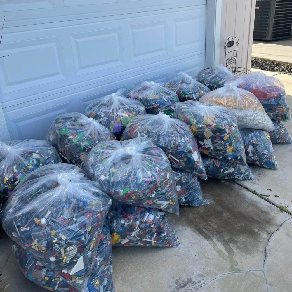Legos 4 pounds of genuine Legos.